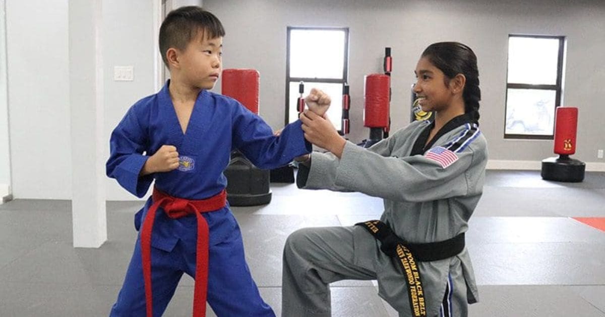 kids martial arts benefits demonstrated by young students